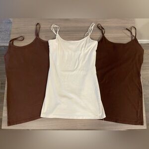 Y2K Bundle Camisoles Panhandle Slim & BKE - 2 Size Large & 1 Medium